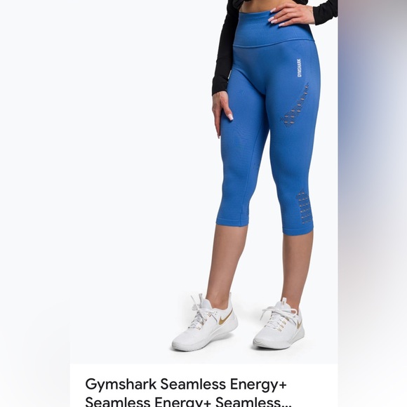 Gymshark Seamless Energy Women's Blue Leggings SIZE Small Like New! - Picture 10 of 11